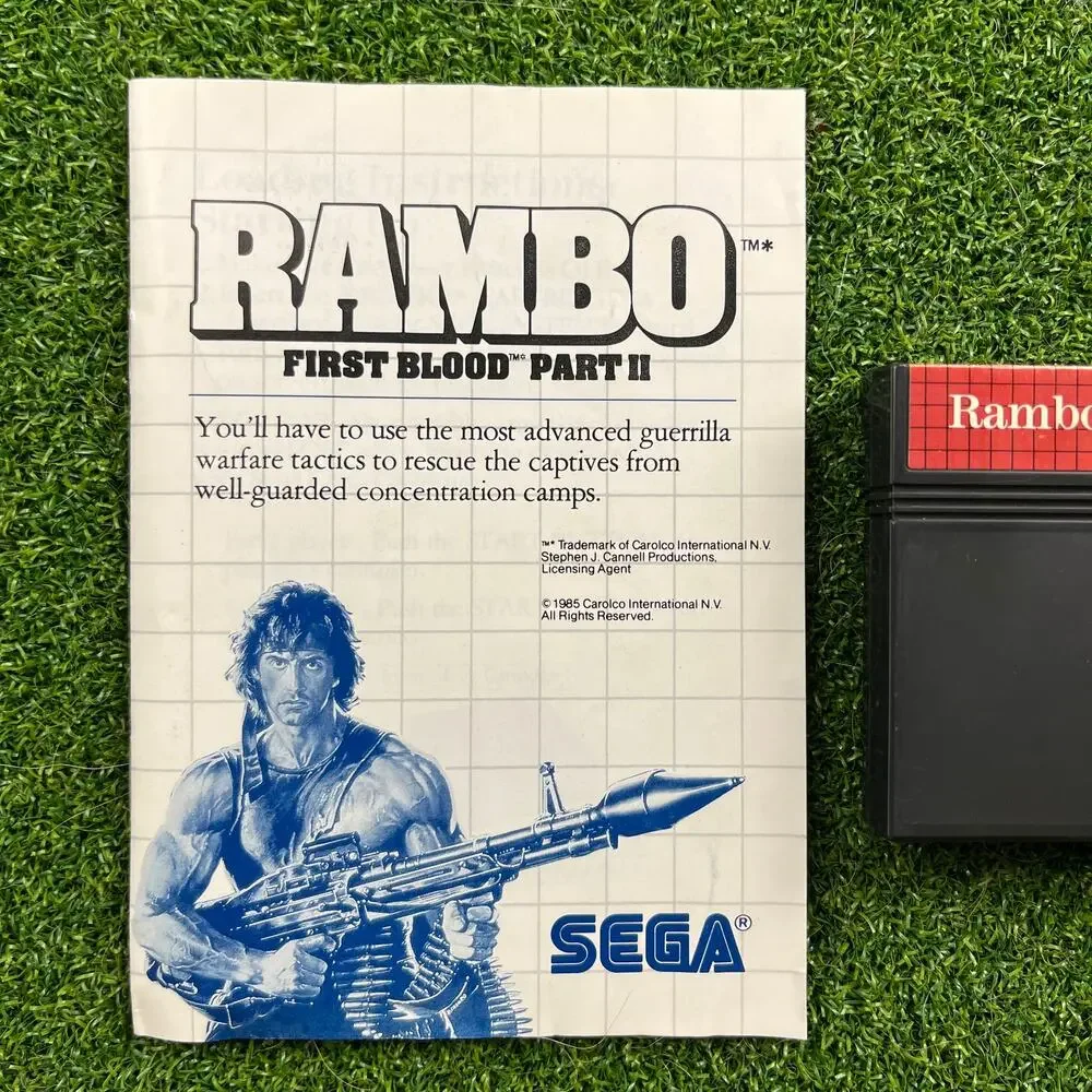 Rambo First Blood Part II Sega Master System CIB TESTED